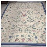 Arraiolos Hand Embroidered 9x12 Wool Rug