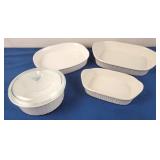 French White Casserole Pans [x4}
