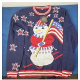 US Snowman Christmas Sweater (NIP) L