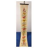 Floral Embroidered Wall Scroll