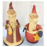 Vtg Shelf Santas (2)