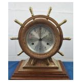 Salem Ships Bell 8-Day Brass Clock