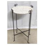 Round Granite Top Table w/ Metal Base