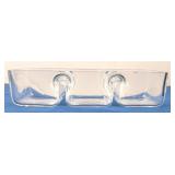 Krosno Art Glass Divided Serving Dish