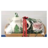 Christmas Tree Motif Tea Set (NIB)