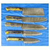 Damascus Chef Knife Set of 5, New [x5]