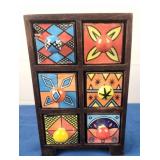 Wood & Ceramic Apothacary Style Chest