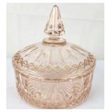 Pink Glass Trinket Jar
