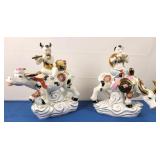 Oriental White Ox w/ Children Figurines [x2]