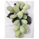 Hand Carved Jadeite Grapes w/ Jade Leaves
