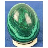 Carved Malachite Egg