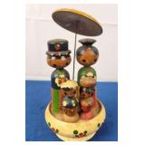 Vtg Kokeshi Doll Family Figurine