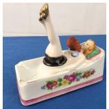 Vtg Naughty Nodder Porcelain Ashtray