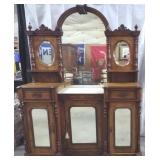 1800s Victorian Inlaid Credenza