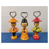 Vtg Kokeshi Doll Bottle Opener [x3]