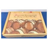 Wooden Box of Decorative Ribbons