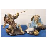 Chinese Fishermen Figurines (2)