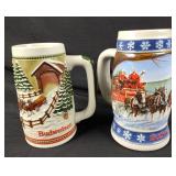 Budweiser Clydesdales Beer Mugs (2)