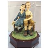 Norman Rockwell Puppy Love Music Box