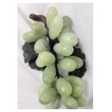 Hand Carved Jadeite Grapes w/ Jade Leaves