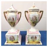 Victorian Two Handled Porcelain Vessel [x2]