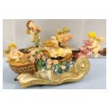 Cherubs on Violin Music Box