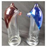 1979 Shorty Finley Figural Glass Sculptures [x2]