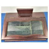 Glass Top Jewelry Box - Eagle Motif