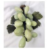 Hand Carved Jadeite Grapes w/ Jade Leaves