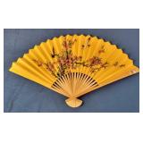 Oriental Hand Fan - Swallow Tails & Cherry Blossom