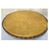 Wrought Iron Marble Lazy Susan, Lg