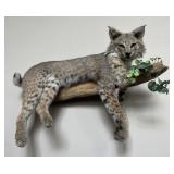 Bobcat on Log Wall Mount