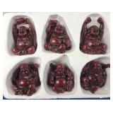 Laughing Happy Buddha Miniature Figurines (6)