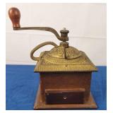 Cast Iron & Wood Coffee Grinder