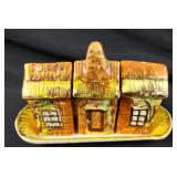 Cottage Ware S&P & Spice Combo on Plate