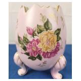 Hand Painted Porcelain Egg Vase
