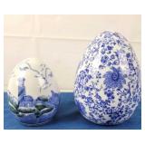 Decorative Ceramic Eggs (2)