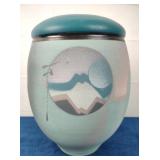 Lg Native American Signed Pottery Vase - Signed