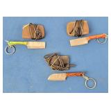 Damascus Keychain Knife w/Sheath [x3]