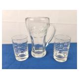 Coca Cola Float Glass & 2 Glass Jiggers