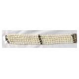 4 Strand Freshwater Pearl Bracelet