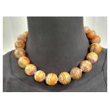 Wood Jasper Beads Necklace