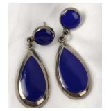 Sterling Lapis Earrings