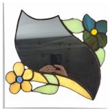 Stained Glass Flowers w/ Abstract Mirror