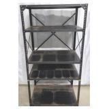 Black Metal 6x3x2 Shelving Unit