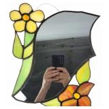 Stained Glass Flowers w/ Abstract Mirror