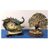 Peacock Clock & Figure