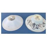 Blue Glass Lampshades (2)