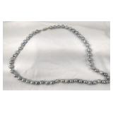 Natural Blue Akoya Pearl Necklace - Gold Clasp