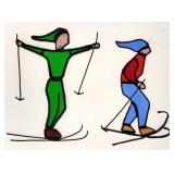 Stained Glass Skiers Suncatcher (2)